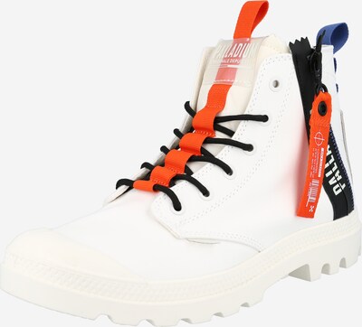 Palladium Bottines à lacets 'Pampa' en orange foncé / noir / blanc, Vue avec produit