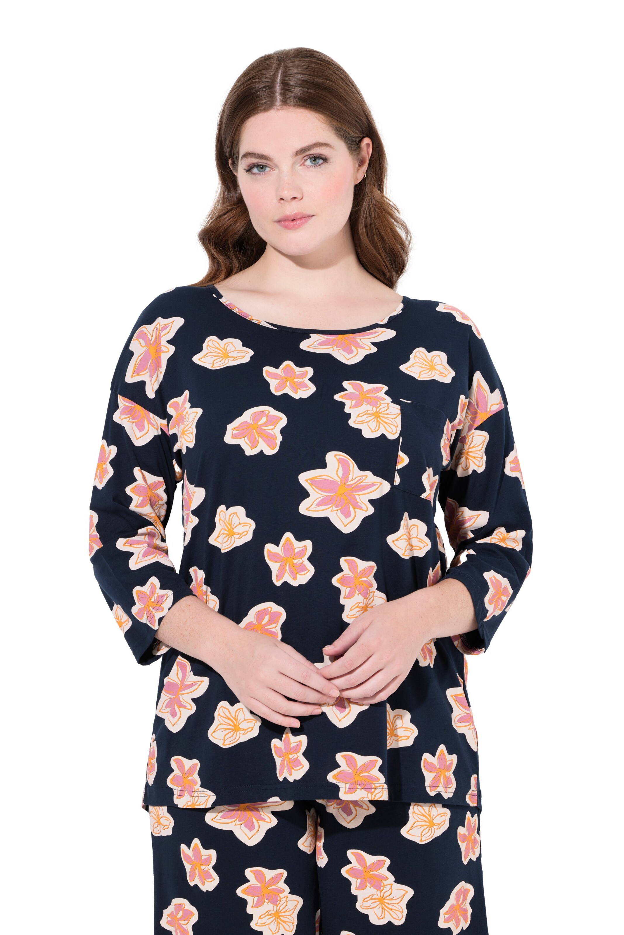 Ulla Popken Pajama shirt in Blue: front