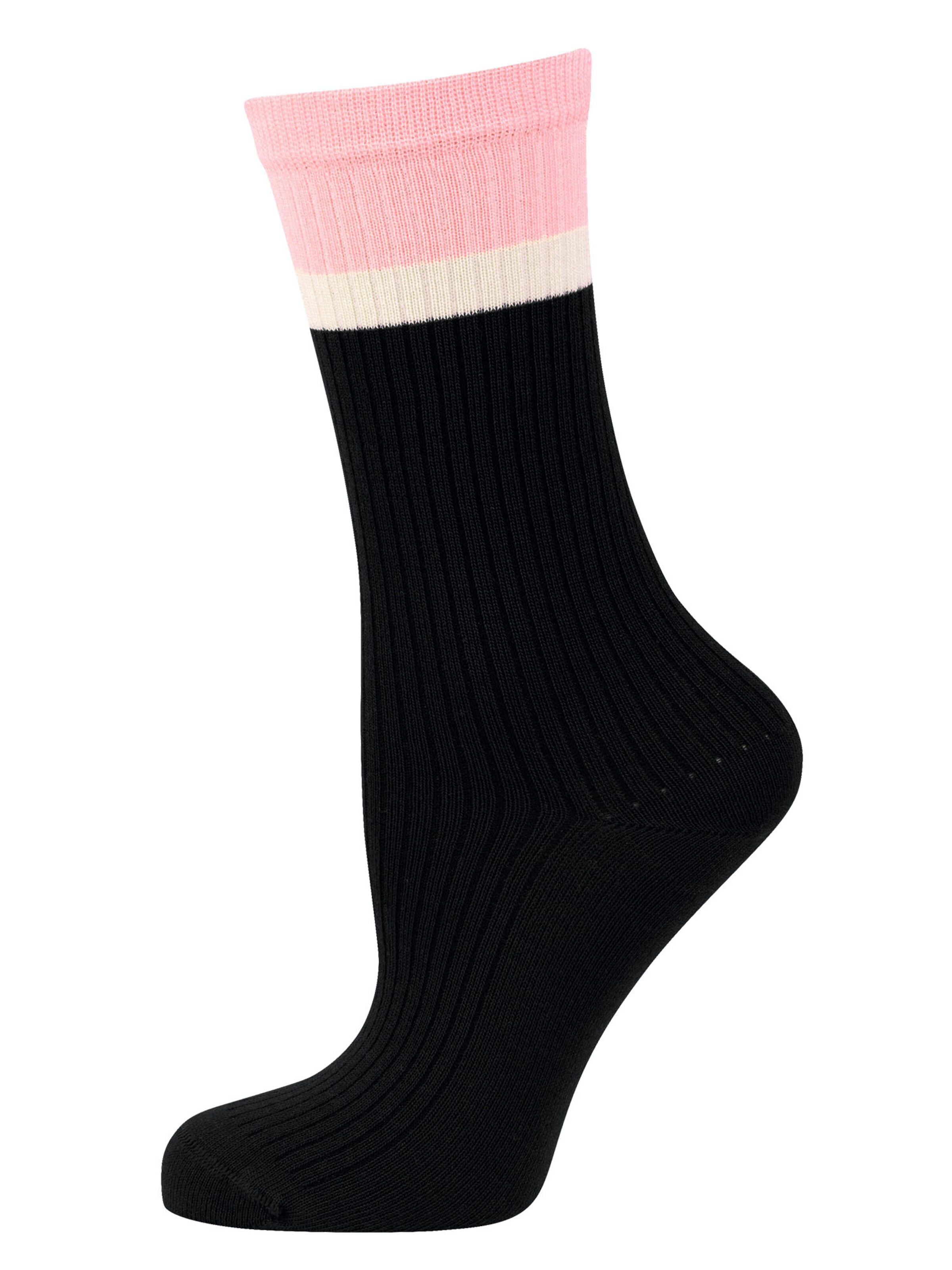 Nur Die Socks ' Soft Modal Ripp ' in Black