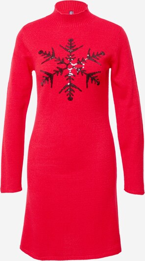 PIECES Kleid 'FORA CHRISTMAS' in rot / schwarz, Produktansicht