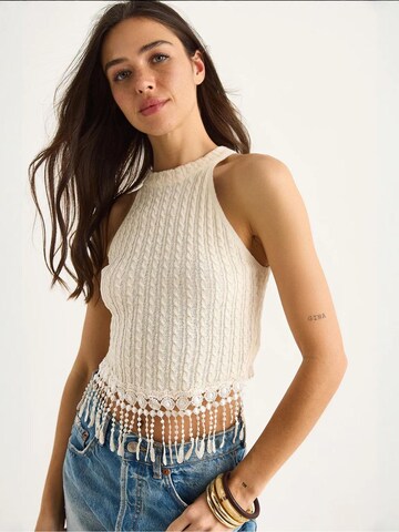 Top in maglia di Bianco Lucci in beige