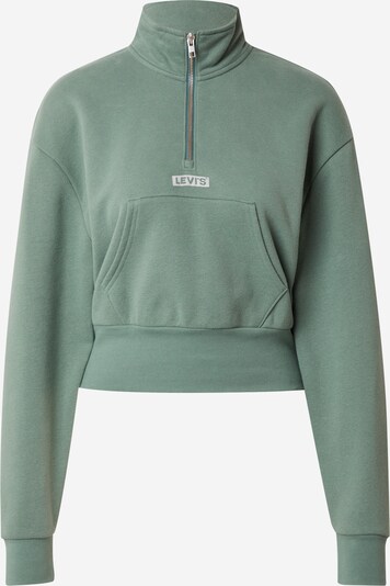 LEVI'S ® Sweatshirt 'Graphic Sara 1/4 Zip' em cinzento / verde, Vista do produto