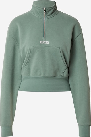 LEVI'S ® Sweatshirt 'Graphic Sara 1/4 Zip' i grøn: forside