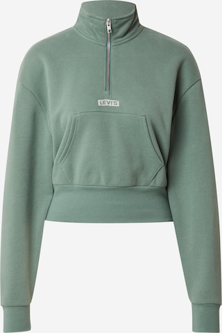 LEVI'S ® Sweatshirt 'Graphic Sara 1/4 Zip' in Groen: voorkant