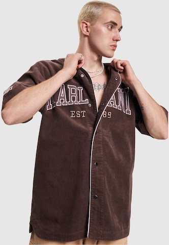 Karl Kani Comfort fit Button Up Shirt in Brown