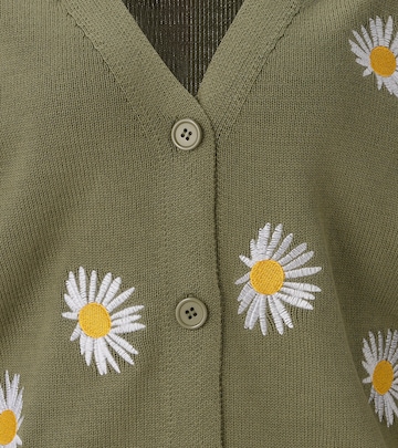 Aniston CASUAL Knit Cardigan in Green