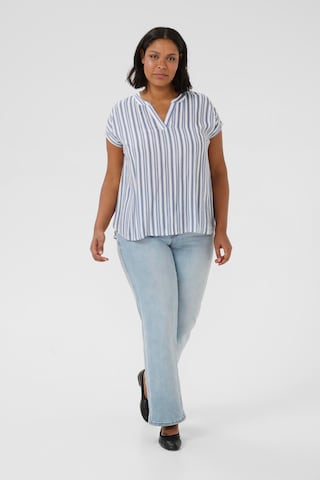 KAFFE CURVE Bluse 'KCAlia' in Blau