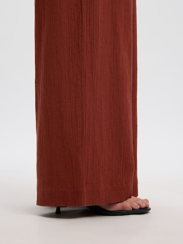 SELECTED Wide Leg Hose in Rot