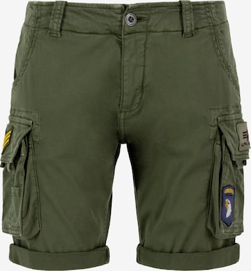 Pantalon cargo ALPHA INDUSTRIES en vert : devant