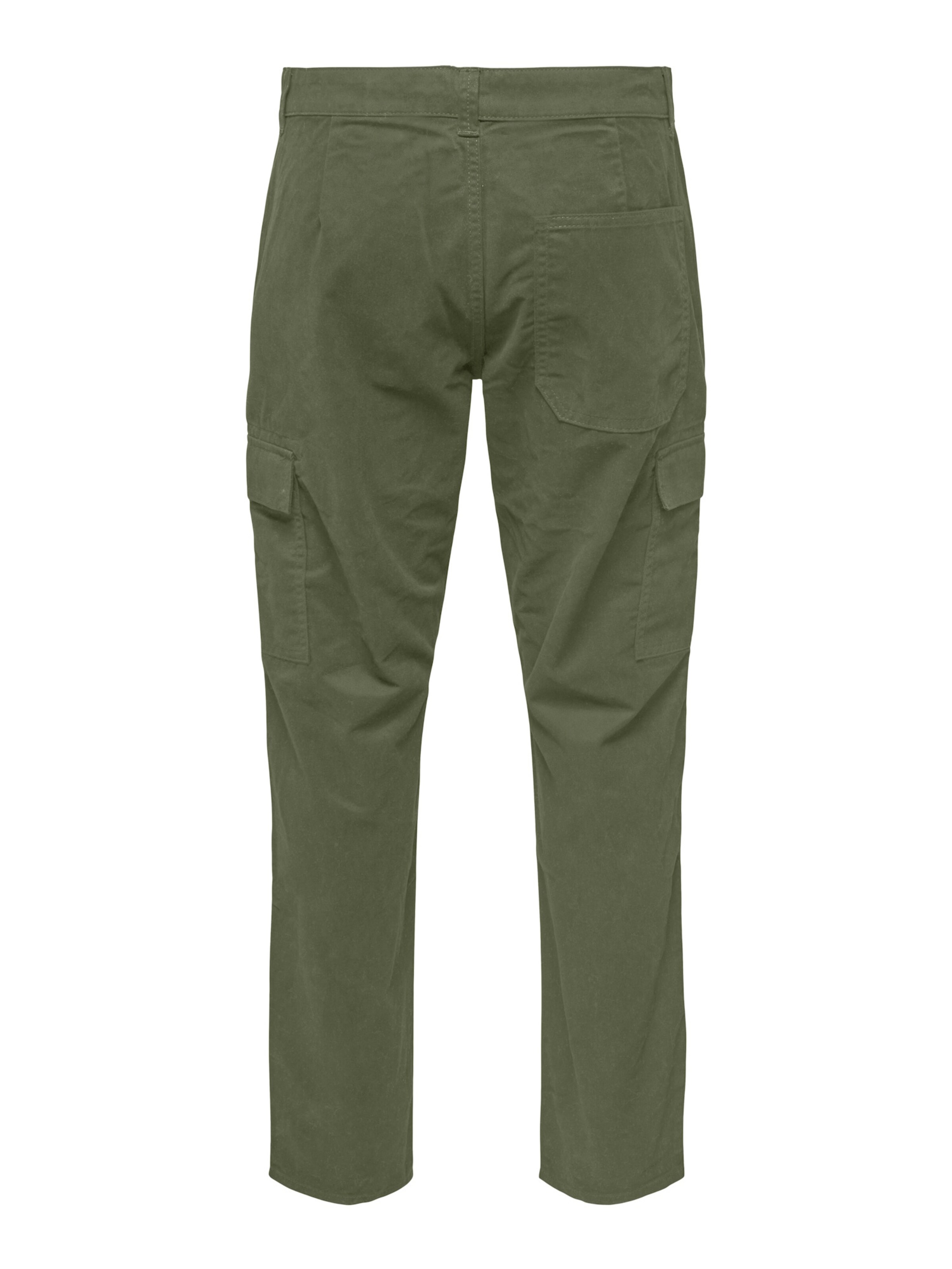 Only & Sons Slimfit Cargobroek 'Turin' in Groen