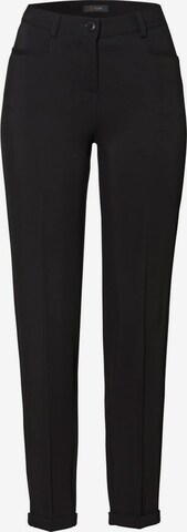 TONI Slim fit Pleated Pants in Black: front
