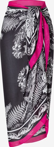 Serviette de plage 'BOTANICAL GARDEN STOLA' Roeckl en noir : devant