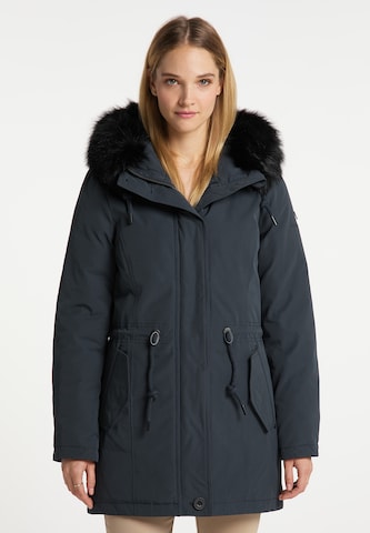 DreiMaster Klassik Winter Parka in Blue: front