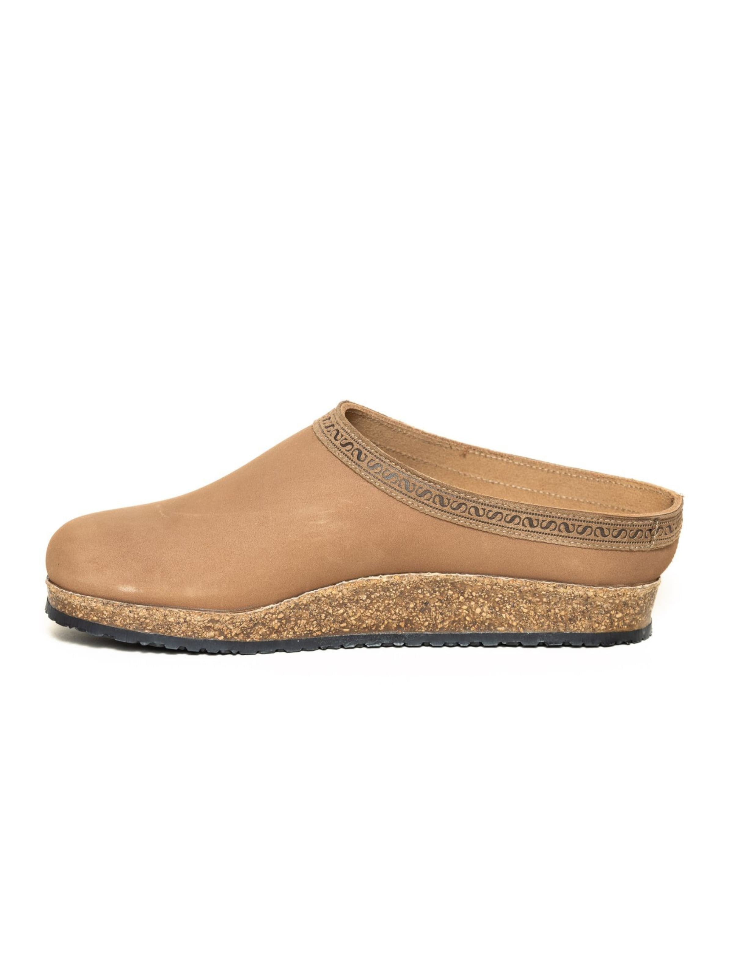 Stegmann Clogs 'Lederhausschuh Leder Clog Stegmann' in Brown