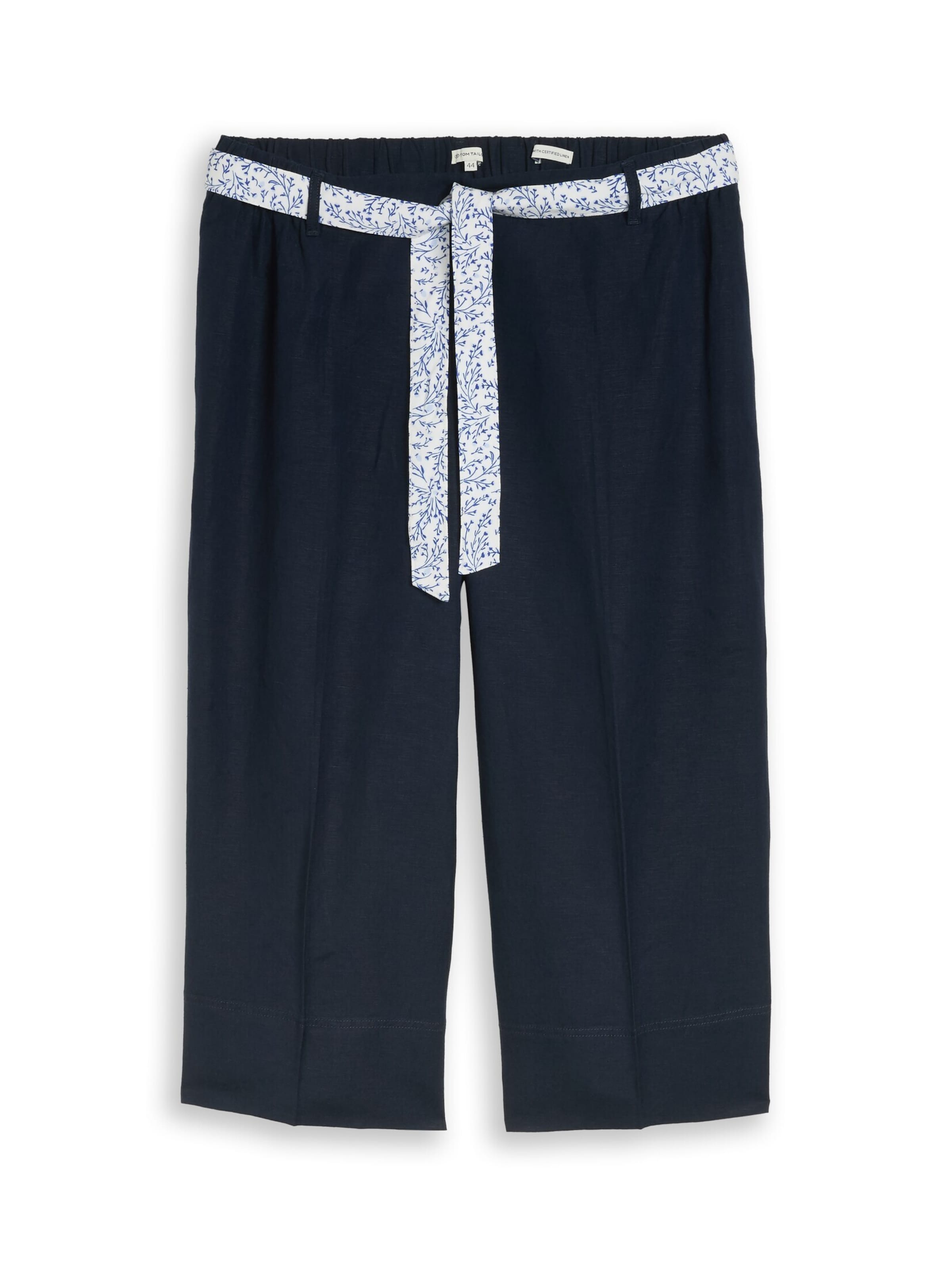 Tom Tailor Women + Wide leg Trousers in Blue: front