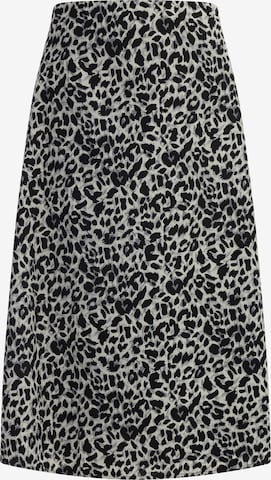 Gonna di faina in grigio: frontale