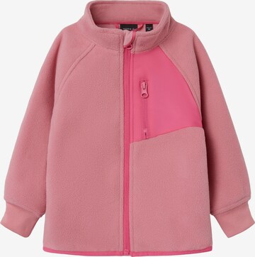 Veste en polaire NAME IT en rose : devant