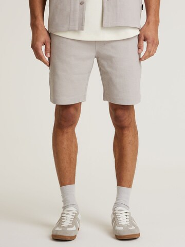 CHASIN' Regular Broek 'Stone.s Structure' in Beige: voorkant