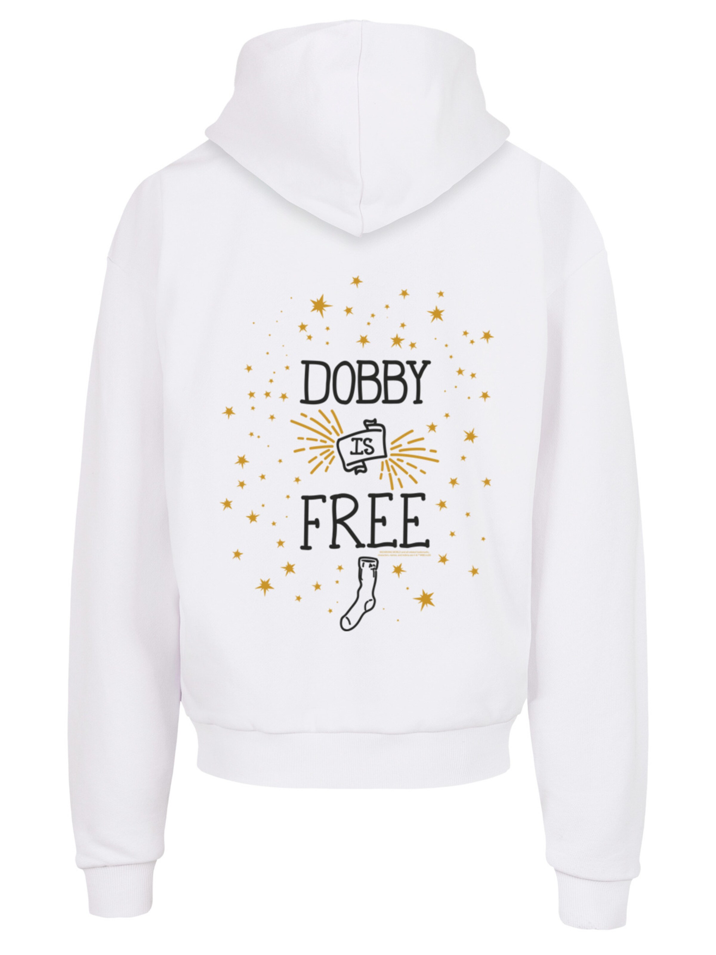 F4NT4STIC Sweatshirt 'Harry Potter Dobby Is Free' in White: front