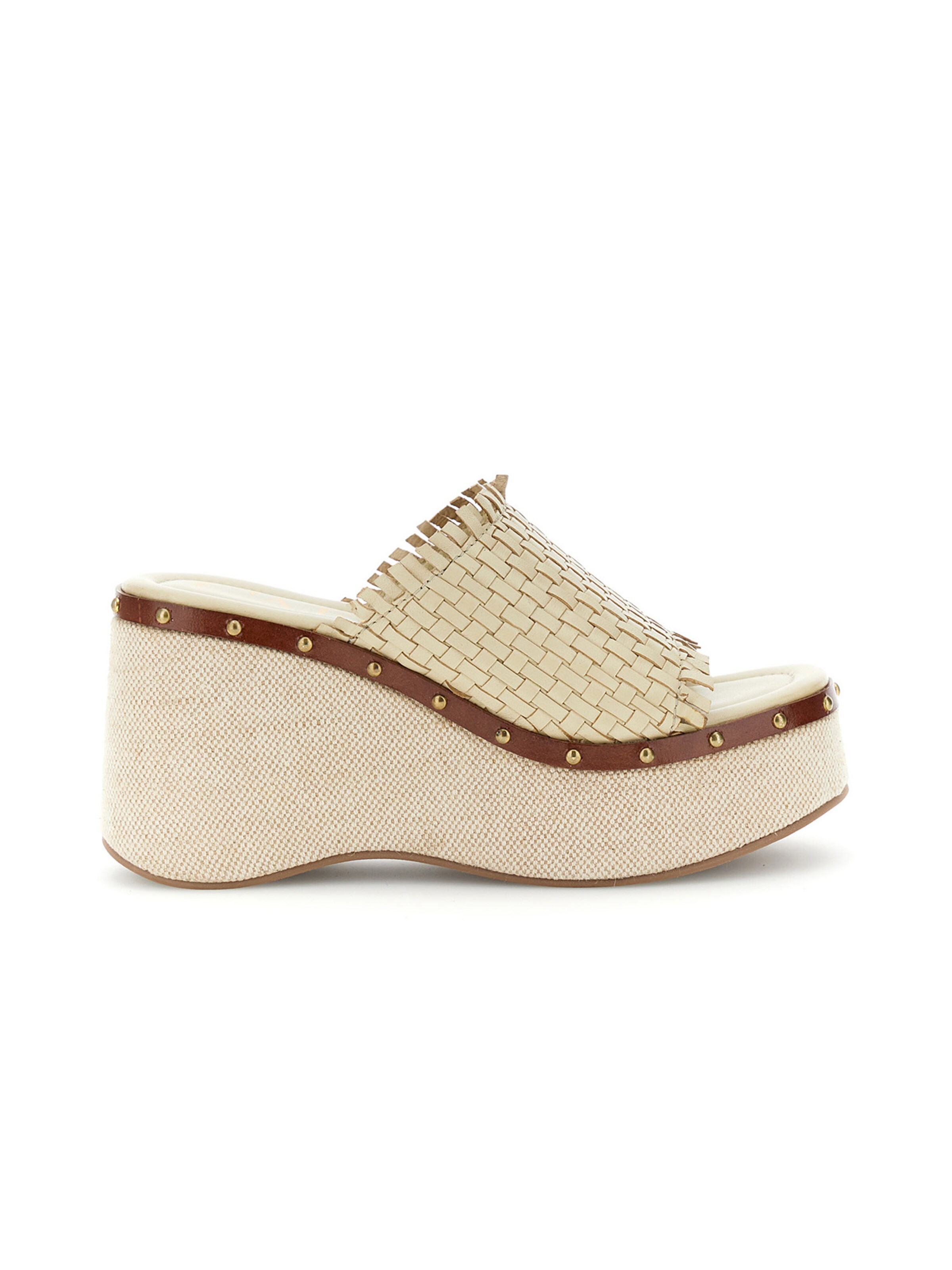 Sandalo di CAFè NOIR in beige: frontale