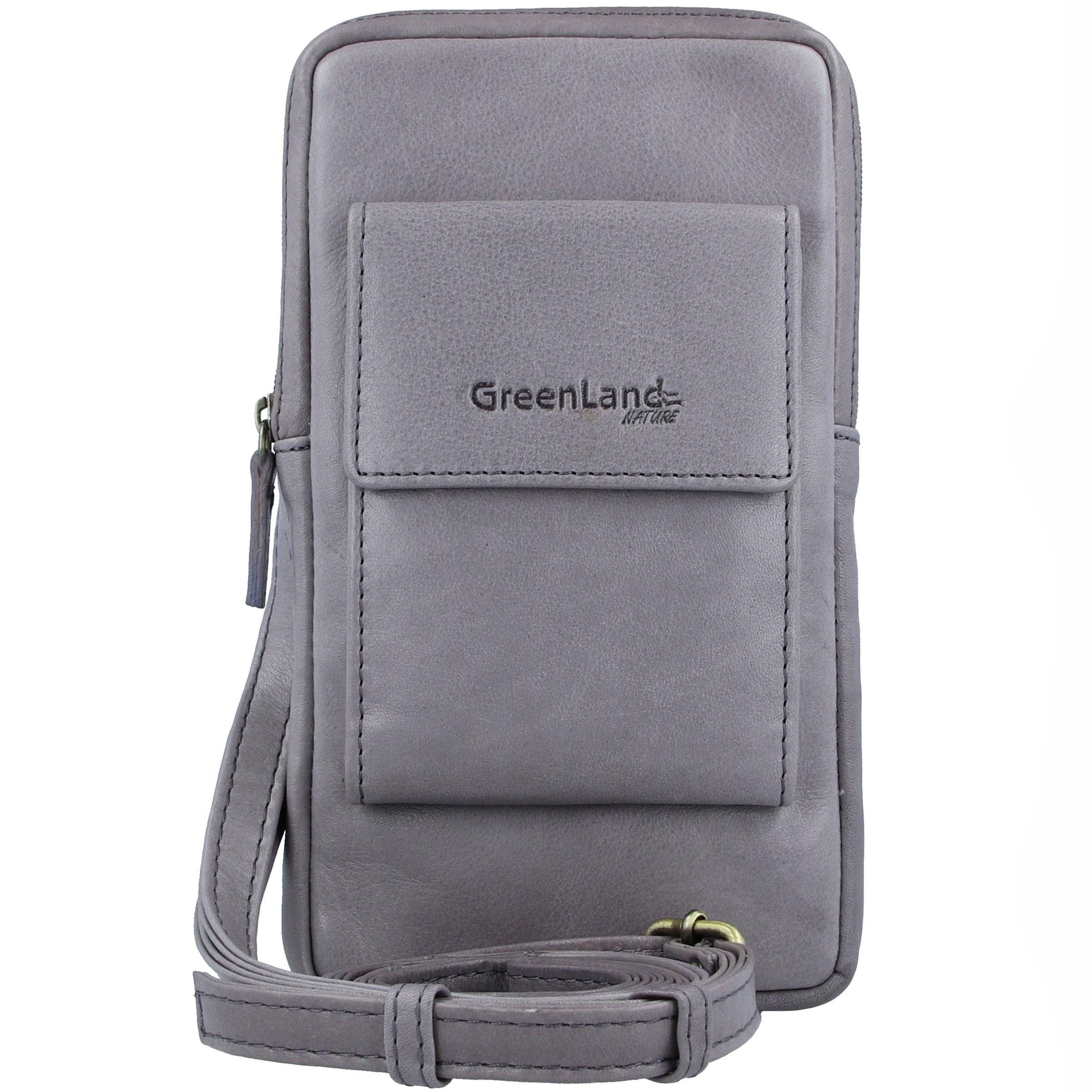 Borsa a tracolla di Greenland Nature in grigio: frontale
