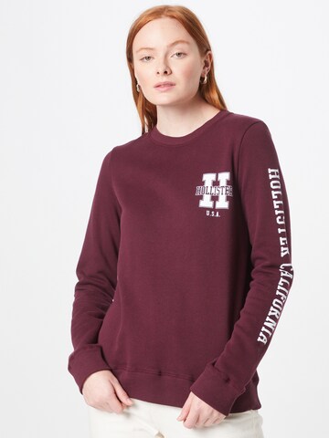 HOLLISTER Sweatshirt in Red: front