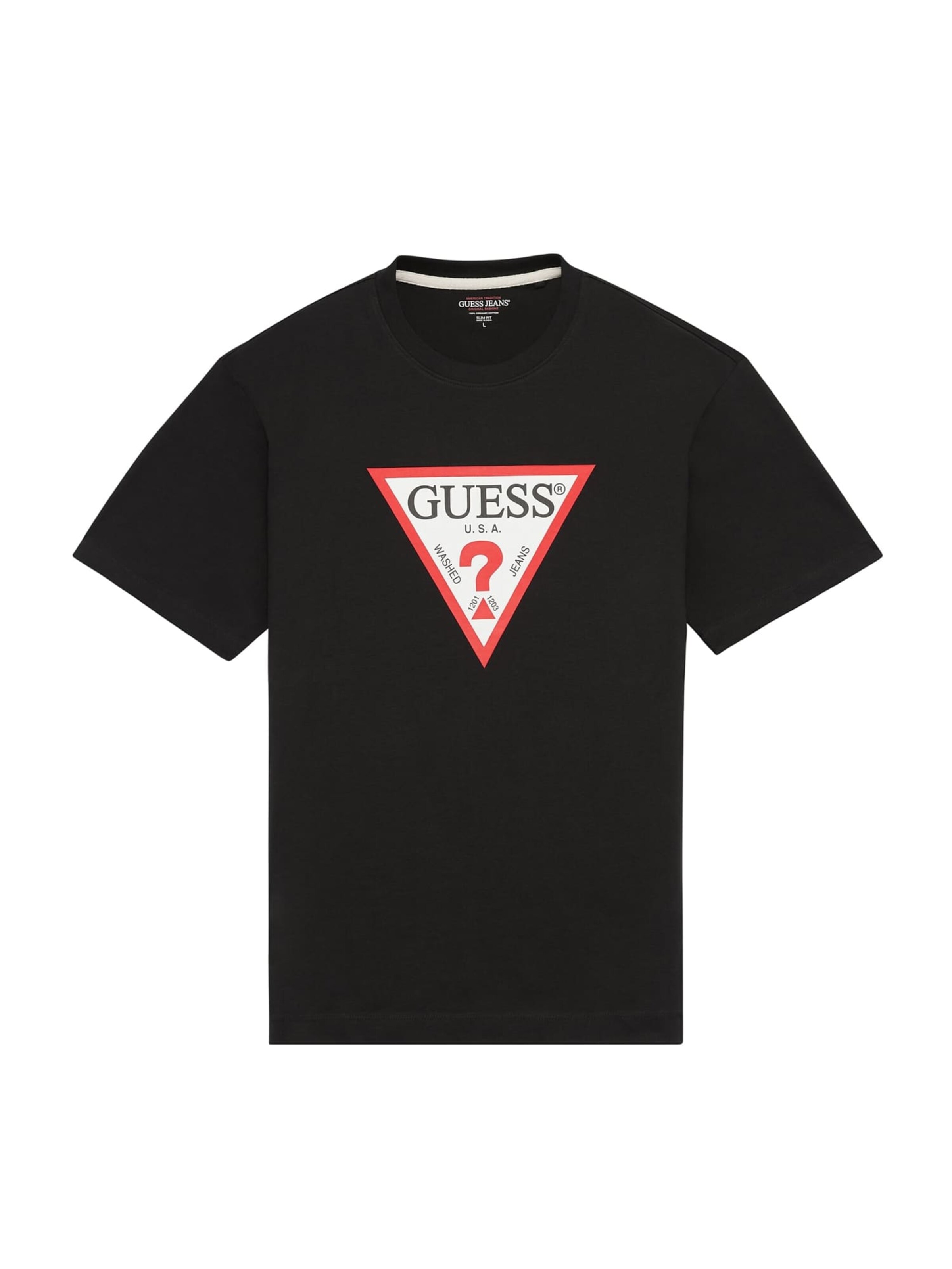 GUESS Shirt ' ICONIC' in Black: front