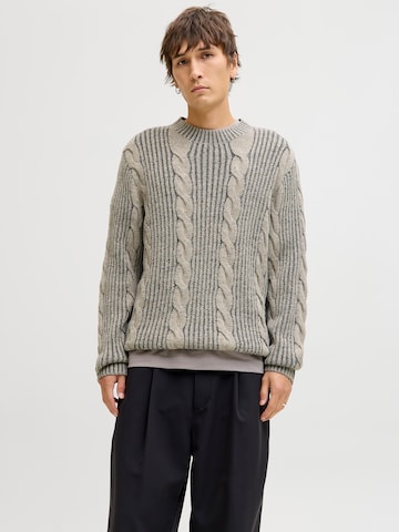Jack & Jones Premium Tröja 'JPRBLUCARL' i grå: framsida