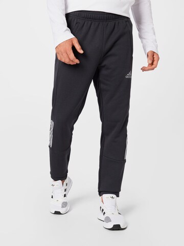 ADIDAS SPORTSWEAR Regular Sports trousers in Black: front