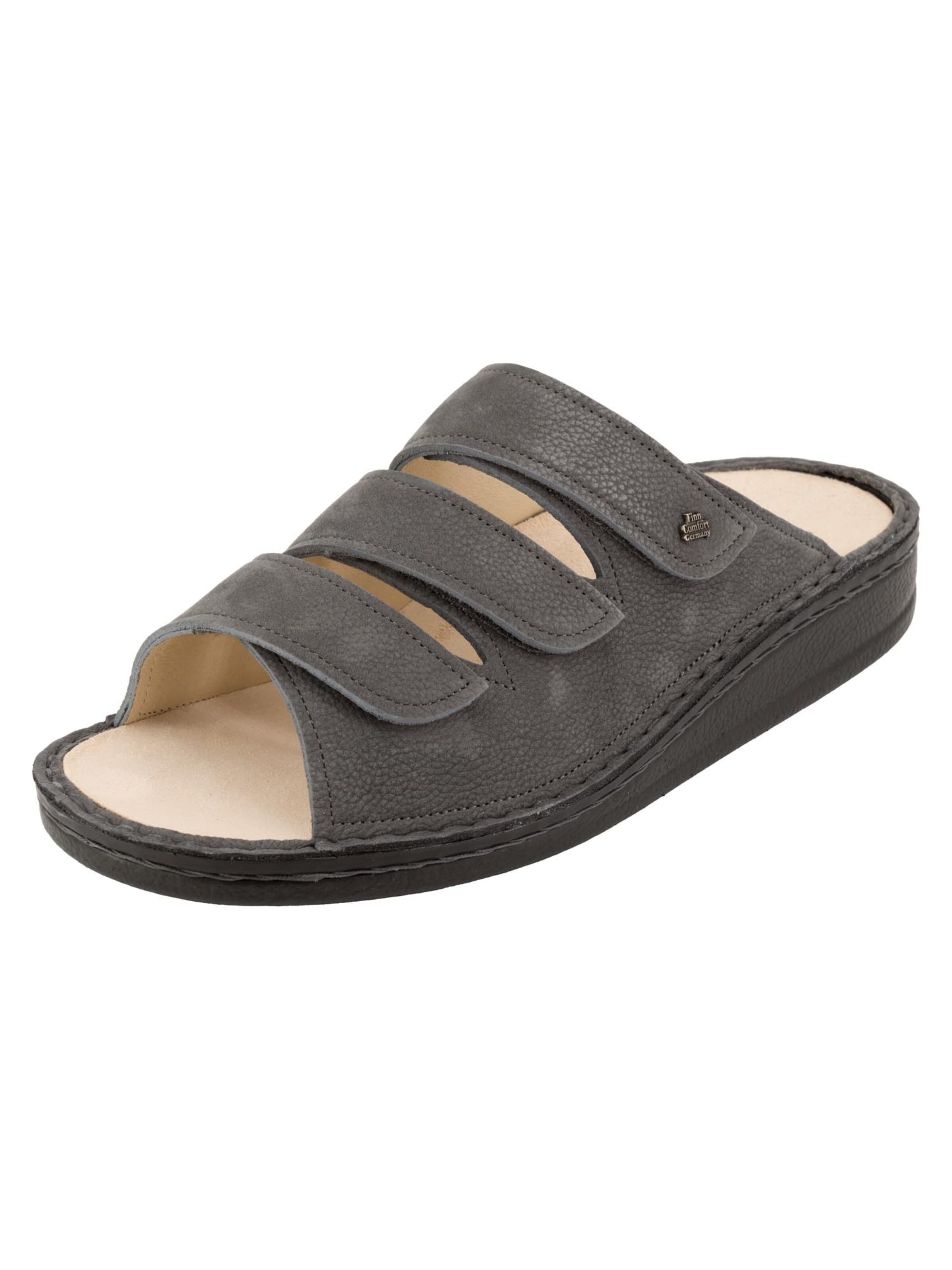 Finn Comfort Mules 'Korfu' in Grey: front