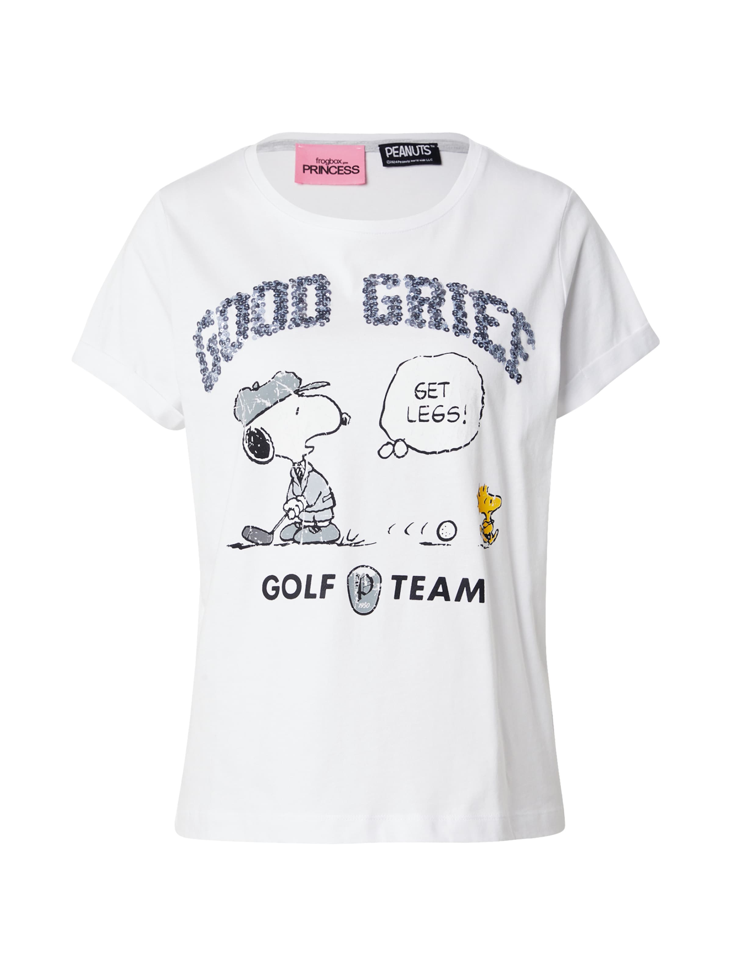 PRINCESS GOES HOLLYWOOD Särk 'Snoopy Golf Good Grief', värv valge: eest vaates