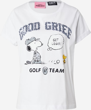 balta PRINCESS GOES HOLLYWOOD Marškinėliai 'Snoopy Golf Good Grief': priekis