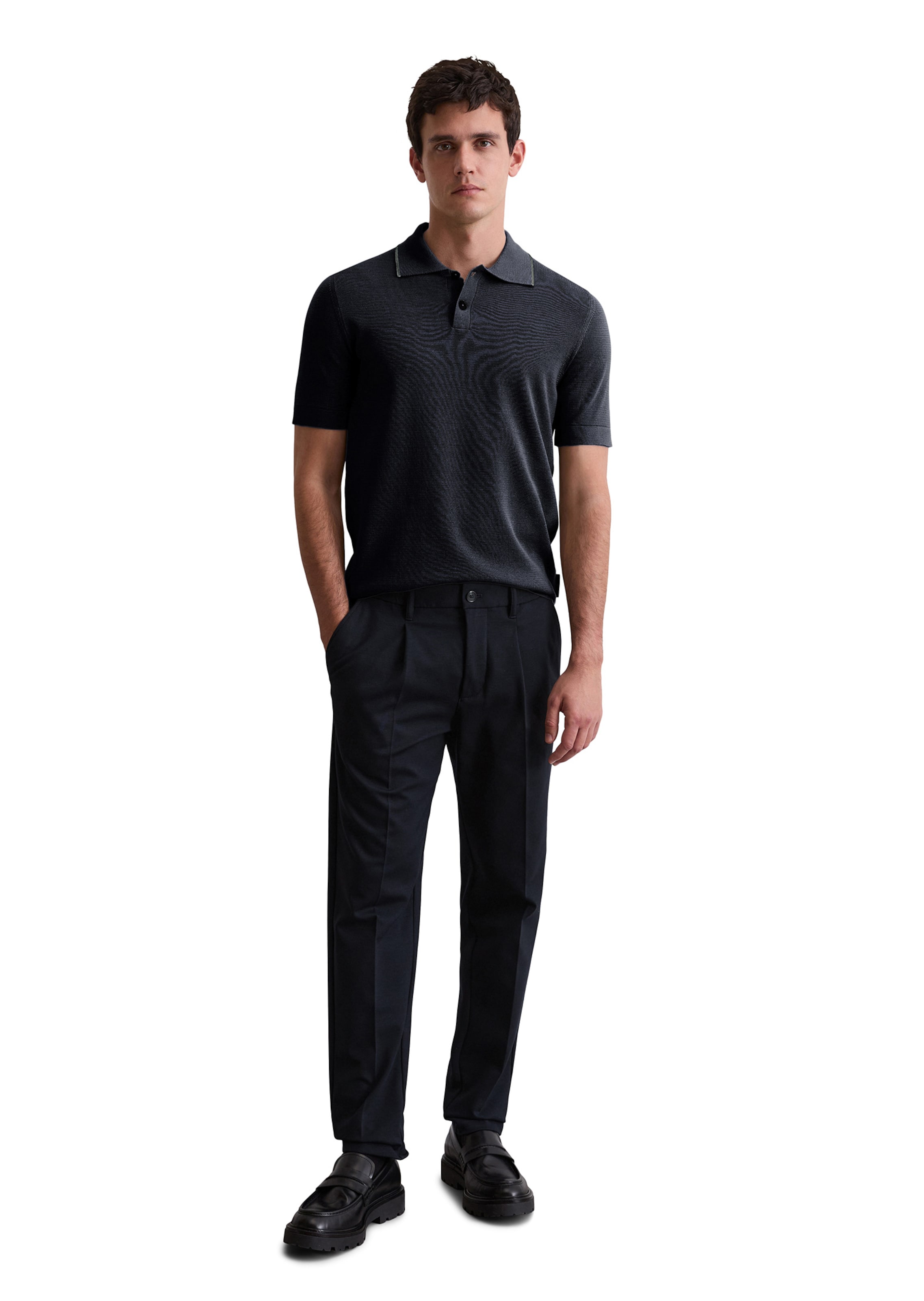 Marc O'Polo Regular Broek in Zwart