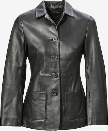 18N62 Lederblazer 'NEGelia' in Schwarz: Vorderseite