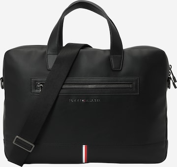 TOMMY HILFIGER Laptop Bag in Black: front