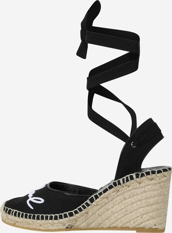 Karl Lagerfeld Дамски обувки на ток с отворена пета 'KAMINI' в черно