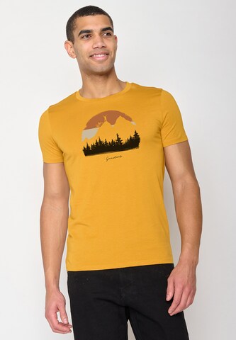 GREENBOMB Shirt 'Nature Forest Happy' in Yellow: front