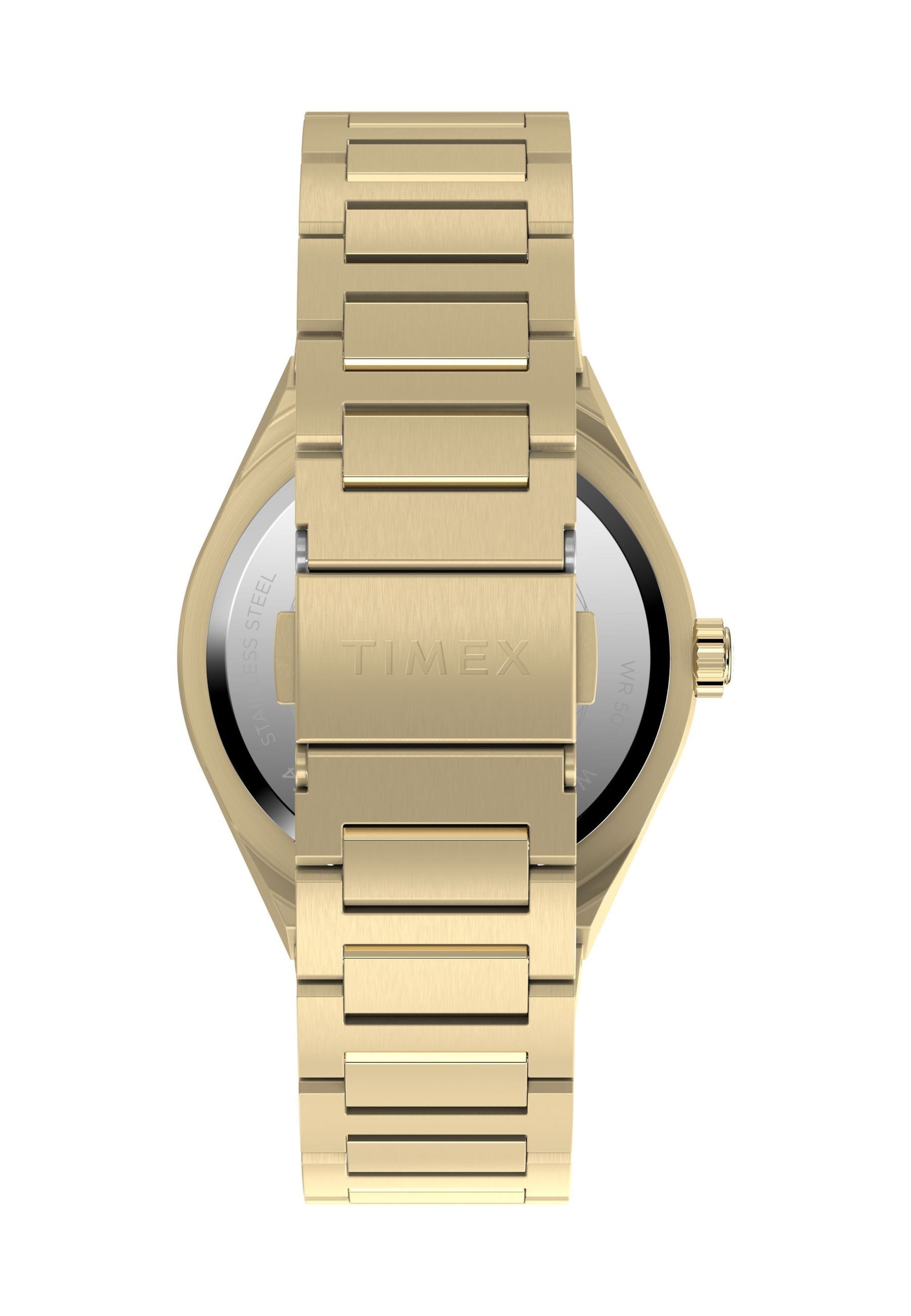 TIMEX Analoog horloge 'Q Timex® Continental Day and Date' in Goud