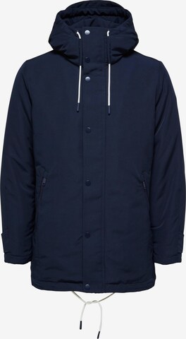 SELECTED HOMME Zimní bunda 'RODNEY' – modrá: přední strana