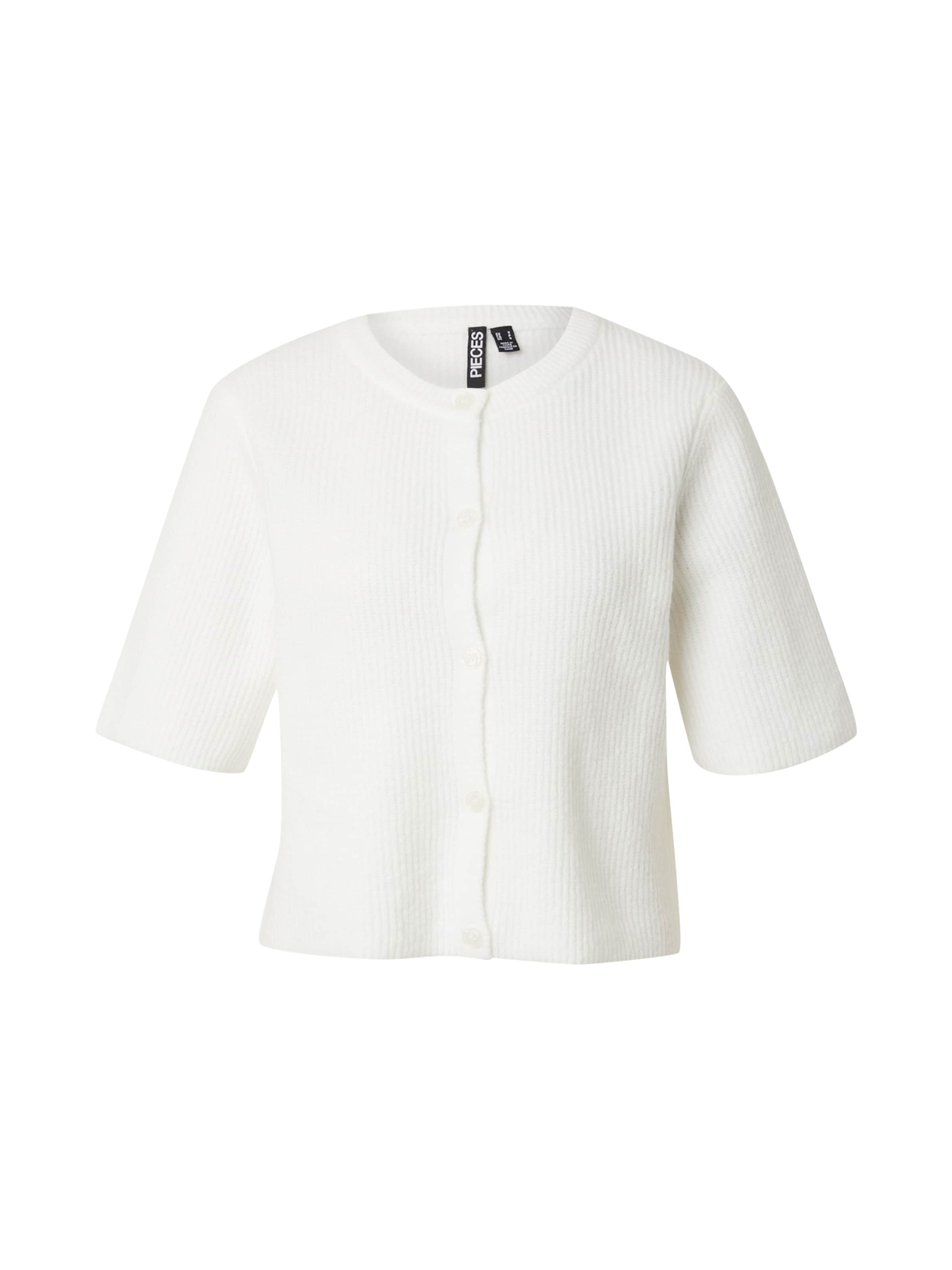 PIECES Kofta 'PCSilly' i vit: framsida
