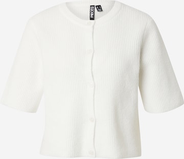 Cardigan 'PCSilly' PIECES en blanc : devant