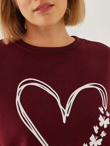 Bianco Lucci - Sweatshirt 'Sweatshirts' em vermelho
