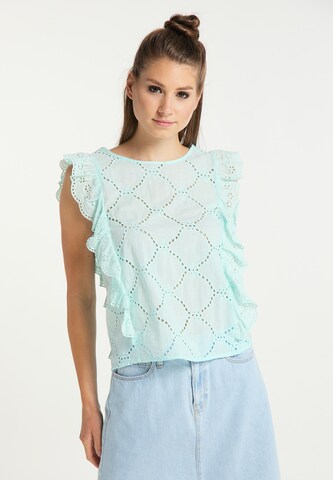 Top di MYMO in blu: frontale