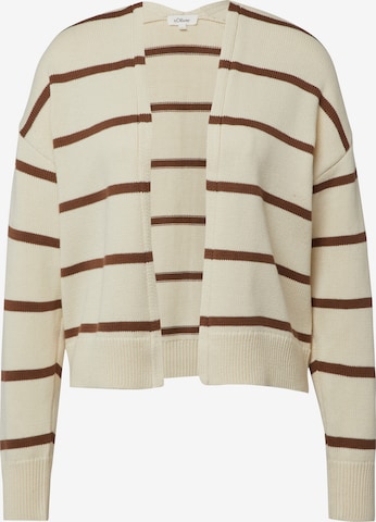 s.Oliver Gebreid vest in Beige: voorkant