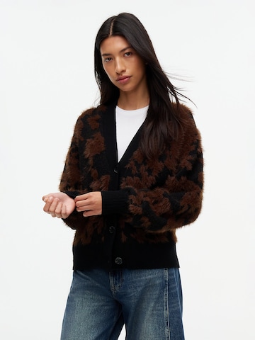 Tommy Jeans Gebreid vest in Bruin: voorkant