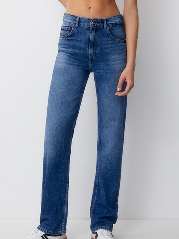 Coupe slim Jean Pull&Bear en bleu : devant