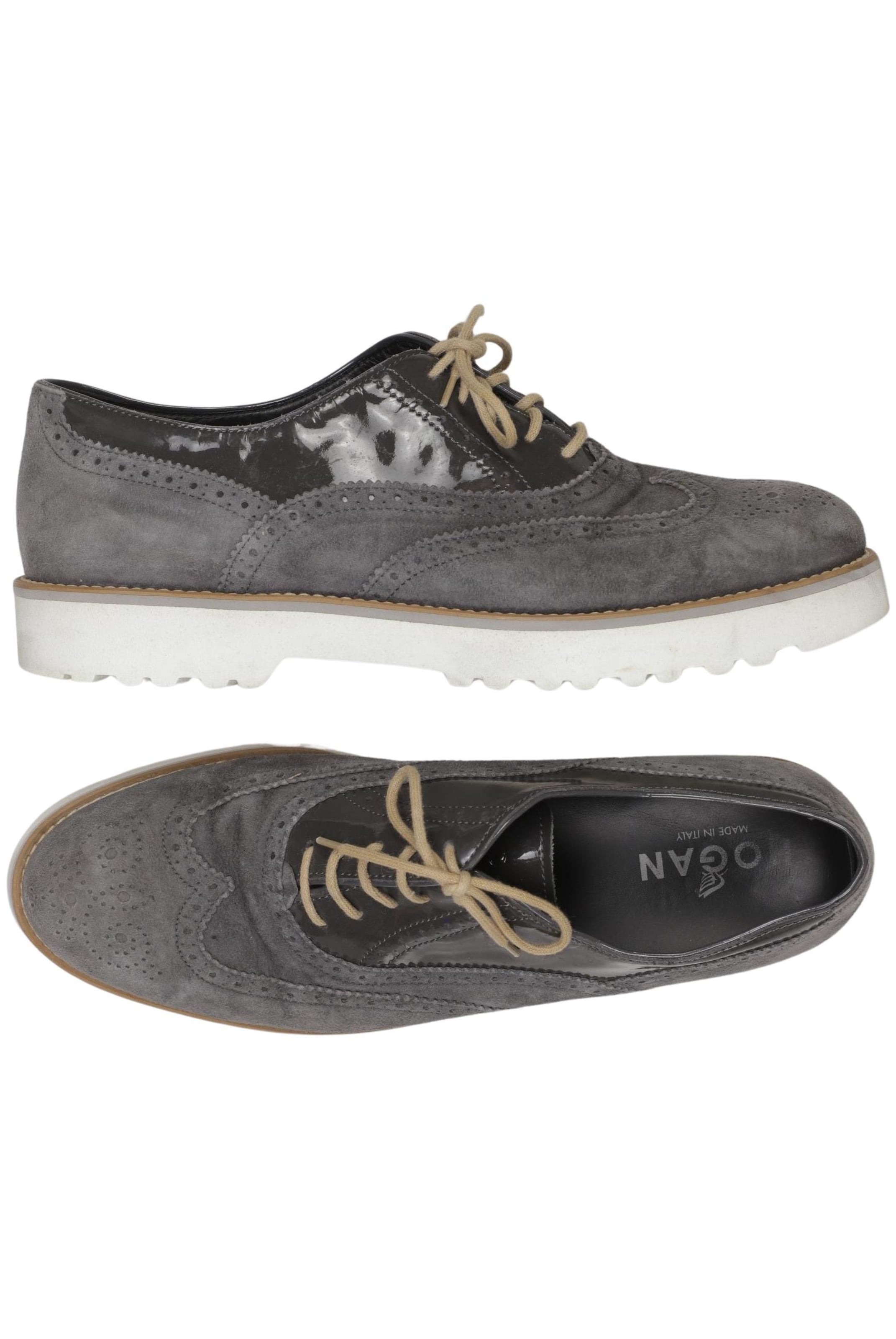 HOGAN Flats & Loafers in 39 in Grey: front