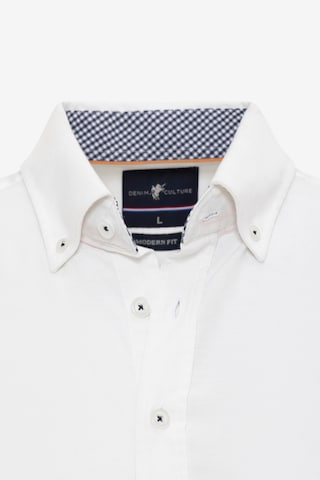 DENIM CULTURE Regularny krój Koszula 'KENT' w kolorze biały