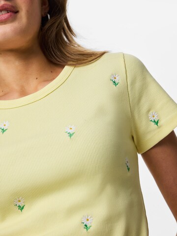 Maglietta 'MAY' di PIECES in giallo