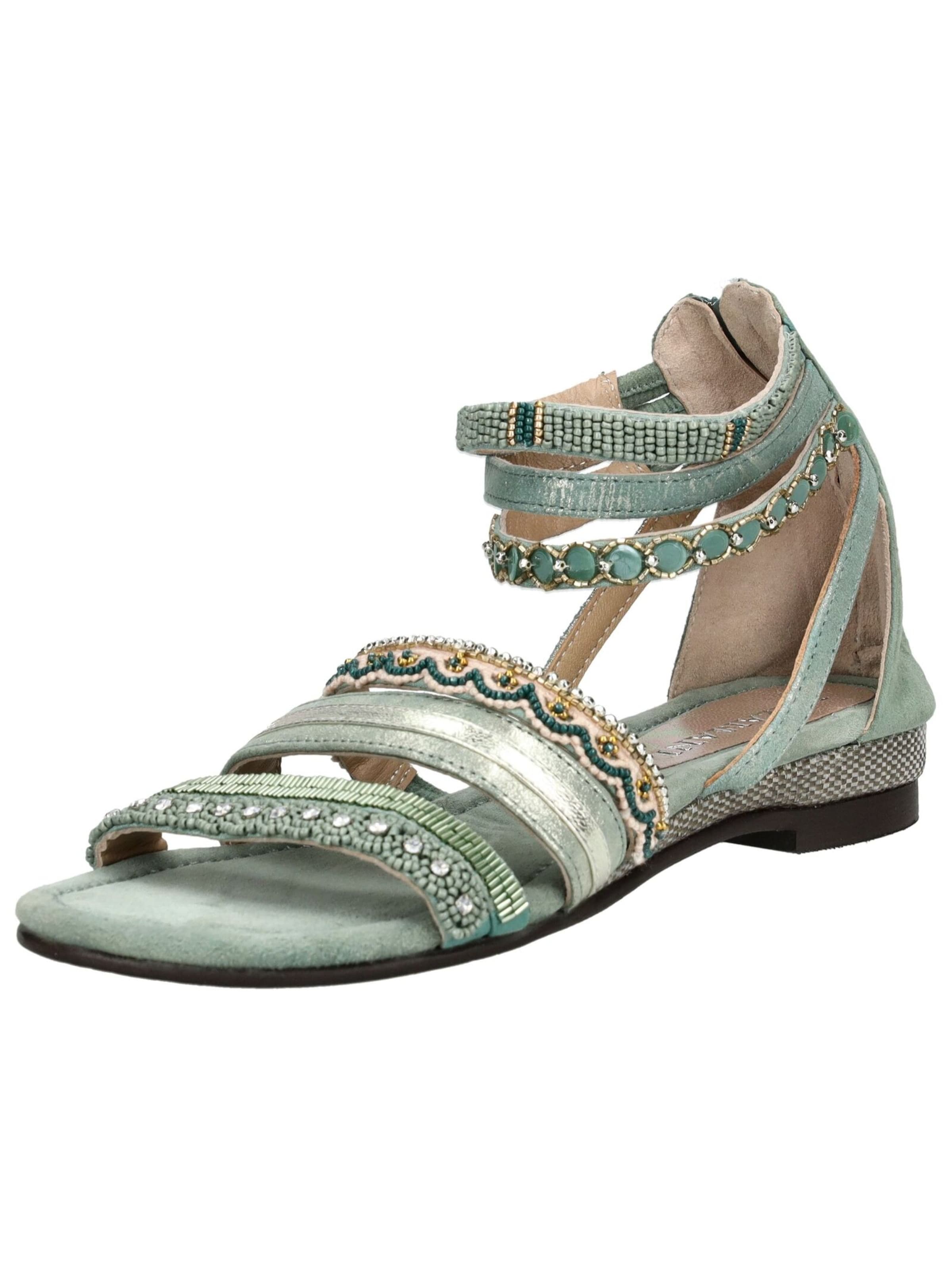 Sandales LAZAMANI en vert : devant